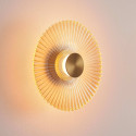 Applique design dorée disque plissé LED 28 cm - Ambrelia