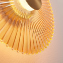 Applique design dorée disque plissé LED 28 cm - Ambrelia