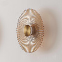 Applique design dorée disque plissé LED 28 cm - Ambrelia