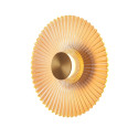Applique design dorée disque plissé LED 28 cm - Ambrelia