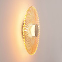 Applique design dorée disque plissé LED 28 cm - Ambrelia