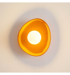 Applique moderne en céramique colorée orange et verre... 2