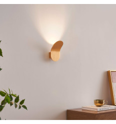 Petite applique doré brossé 18 cm avec éclairage indirect...
