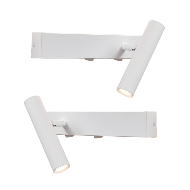 Lot de 2 appliques blanches tête de lit droite...