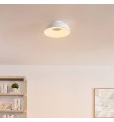 Plafonnier rond épuré blanc LED dimmable 40 cm - Séline 2