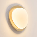 Plafonnier LED dimmable doré brillant avec diffuseur opalin 50 cm - Kiel