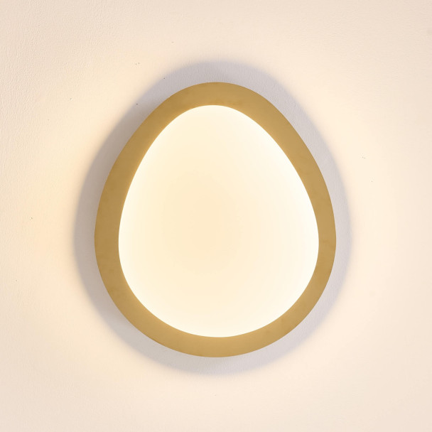 Plafonnier LED dimmable doré brillant avec...