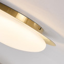 Plafonnier LED dimmable doré brillant avec diffuseur opalin 50 cm - Kiel