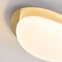 Plafonnier LED dimmable doré brillant avec diffuseur opalin 50 cm - Kiel