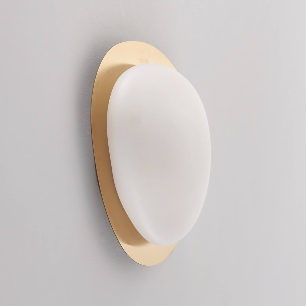 Plafonnier LED dimmable doré brillant avec...