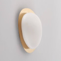 Plafonnier LED dimmable doré brillant avec diffuseur opalin 50 cm - Kiel