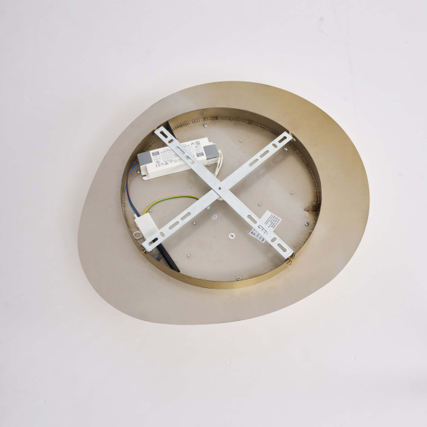 Plafonnier LED dimmable doré brillant avec...