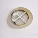 Plafonnier LED dimmable doré brillant avec diffuseur opalin 50 cm - Kiel