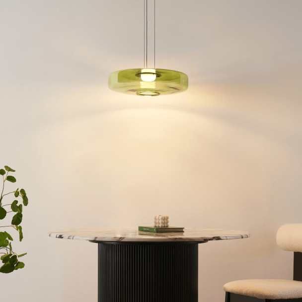Suspension LED contemporaine avec disque en...