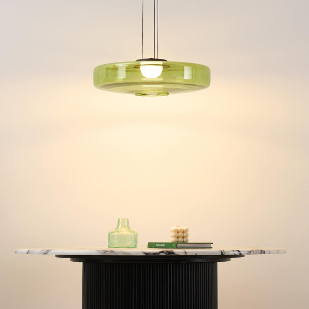 Suspension LED contemporaine avec disque en...