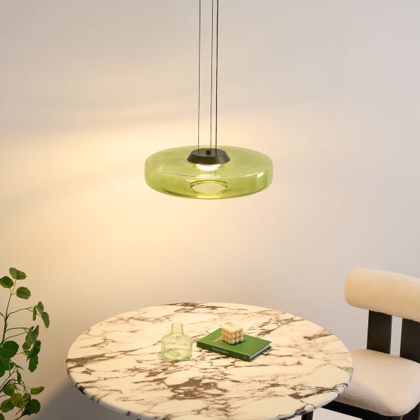 Suspension LED contemporaine avec disque en...