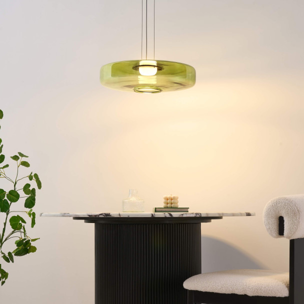 Suspension LED contemporaine avec disque en...