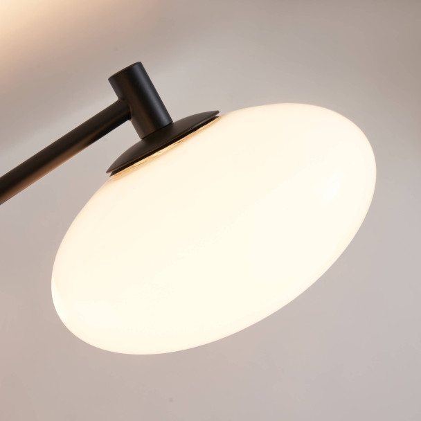 Plafonnier élégant noir et blanc dimmable à 5...