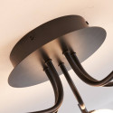 Plafonnier élégant noir et blanc dimmable à 5 sphères lumineuses - Vittoria