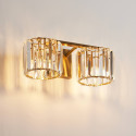 Applique murale luxueuse dorée en cristal double éclairage - Orivania