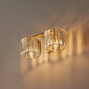 Applique murale luxueuse dorée en cristal double éclairage - Orivania