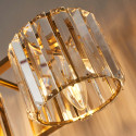 Applique murale luxueuse dorée en cristal double éclairage - Orivania