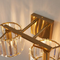 Applique murale luxueuse dorée en cristal double éclairage - Orivania