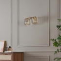 Applique murale luxueuse dorée en cristal double éclairage - Orivania