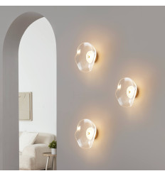 Applique murale diffuseur en verre transparent 7W LED - Lysa 2
