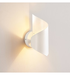 Petit luminaire mural d'ambiance torsade blanc mat 25 cm... 2