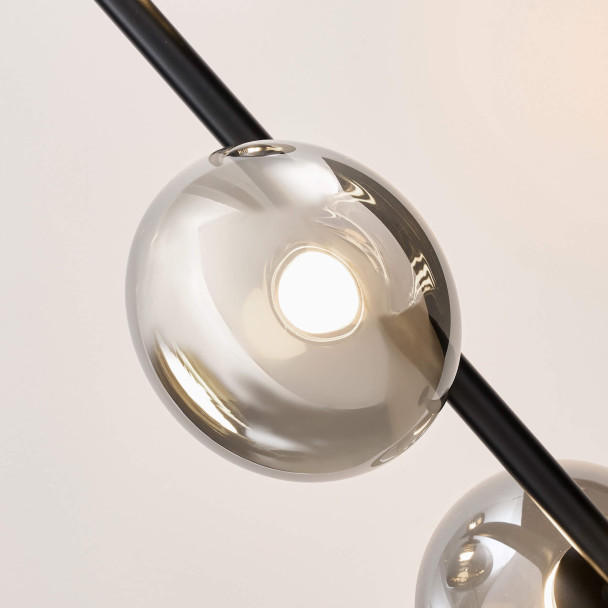 Lampadaire LED dimmable ultra design noir et...